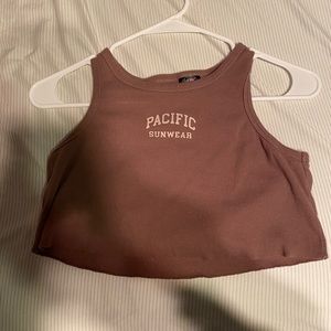 Brown crop top